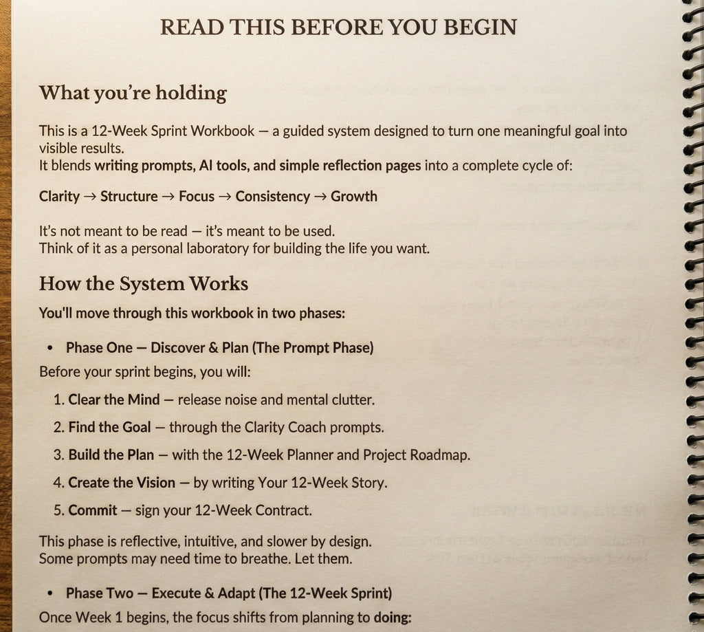 12 Week Sprint - Paperback Coil Bound